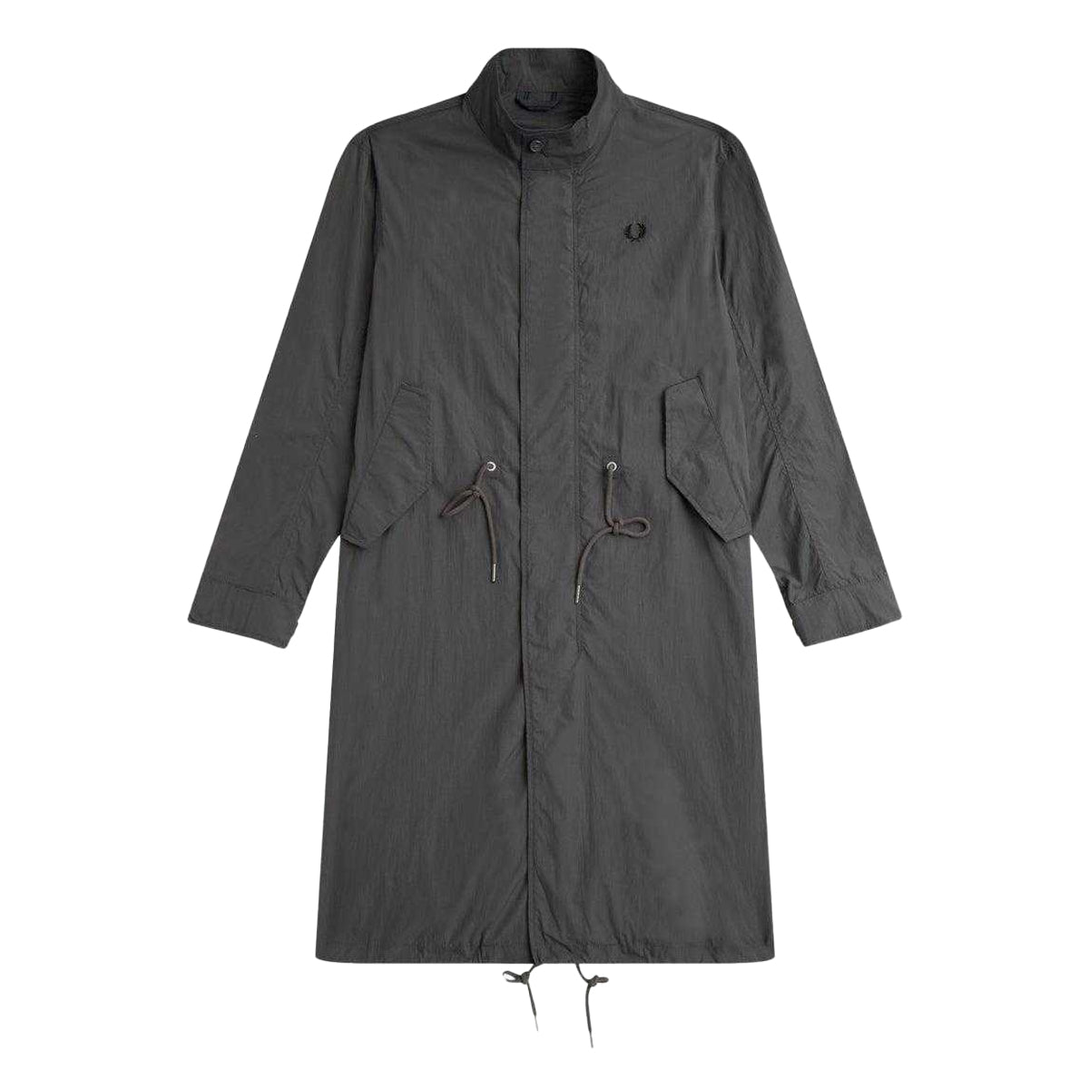 Gunmetal - Front - Fred Perry Mens Thin Straight Hem Parka