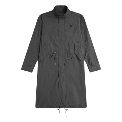 Gunmetal - Front - Fred Perry Mens Thin Straight Hem Parka