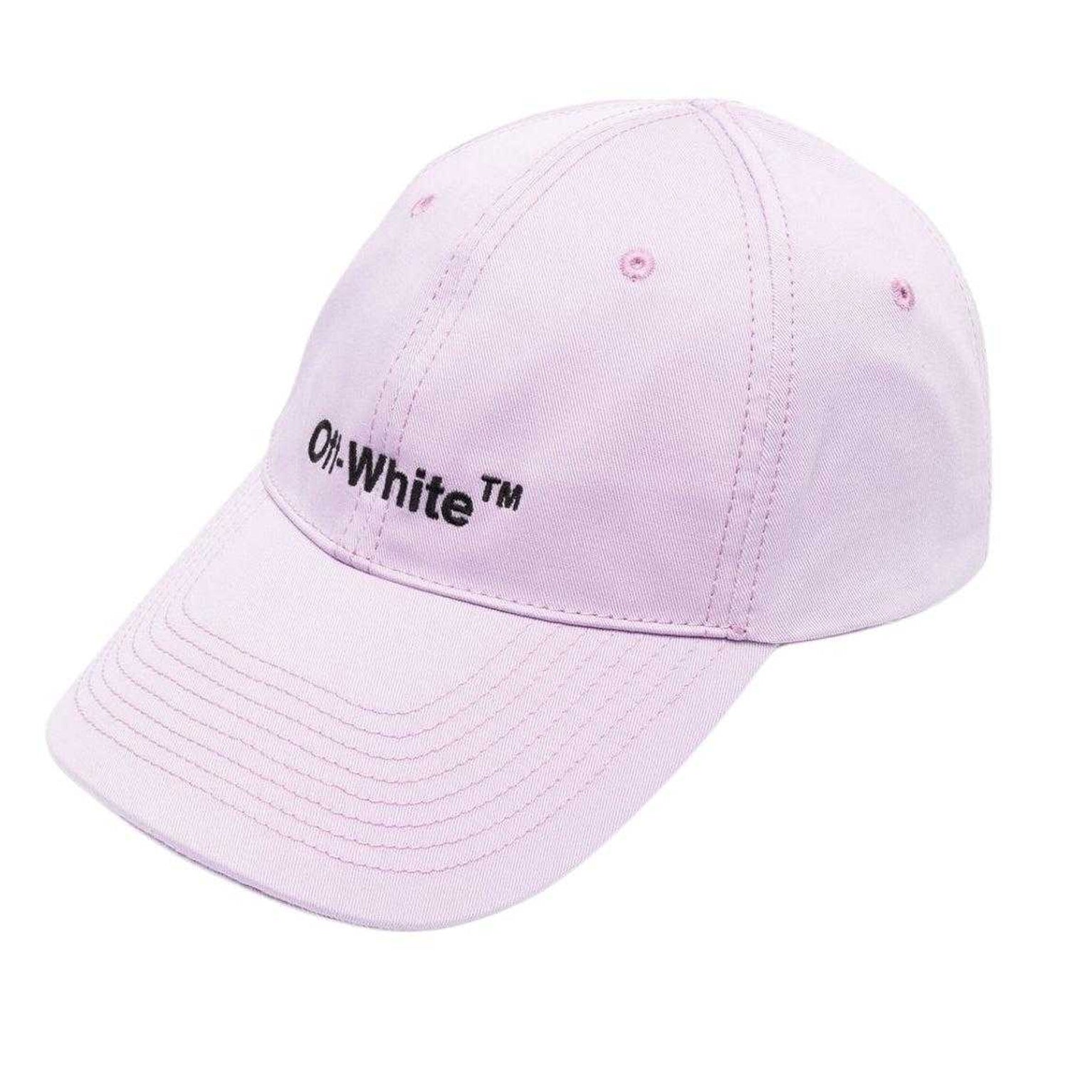 Lilac - Lifestyle - Off White Helvetica Logo Baseball Cap