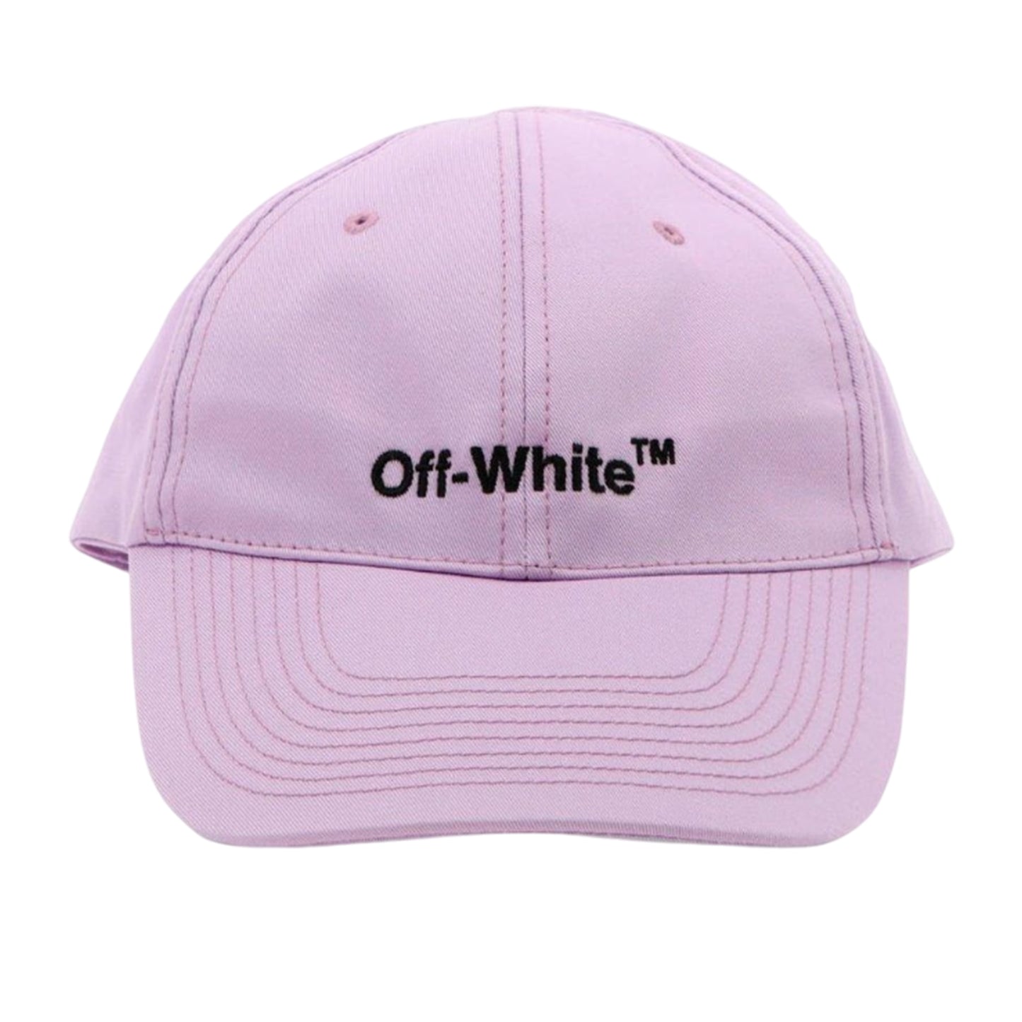 Lilac - Front - Off White Helvetica Logo Baseball Cap