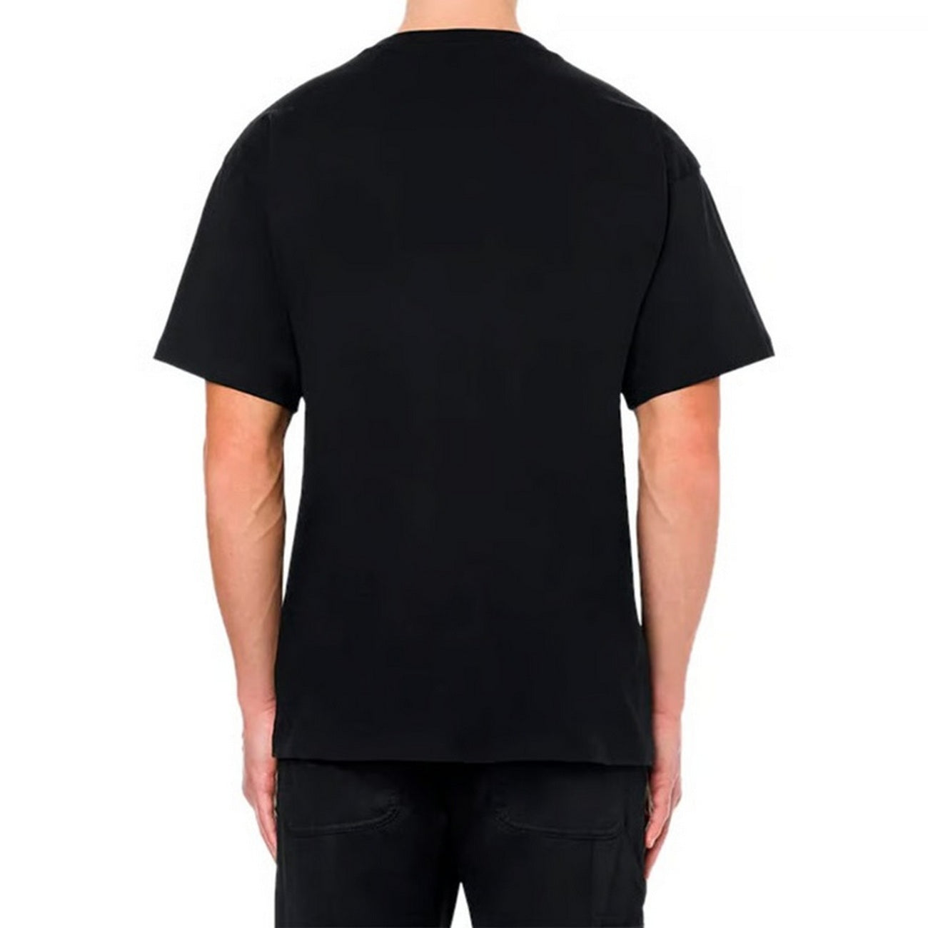 Black - Back - Moschino Mens Couture Reflective Logo T-Shirt