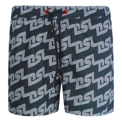 Black - Front - Diesel Mens BMBX-Ken-37 All-Over Print Board Shorts