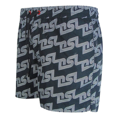 Black - Back - Diesel Mens BMBX-Ken-37 All-Over Print Board Shorts