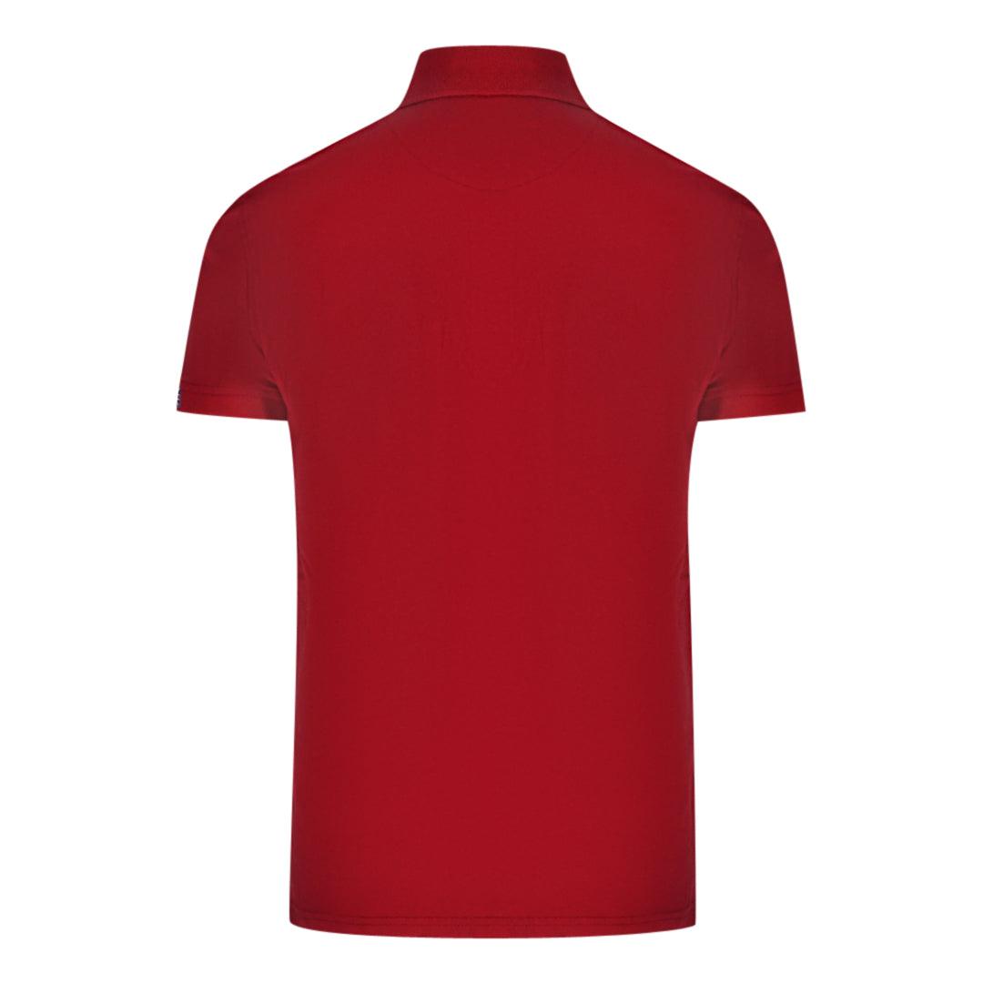 Red - Back - Aquascutum Unisex Adult Check Pocket Polo Shirt