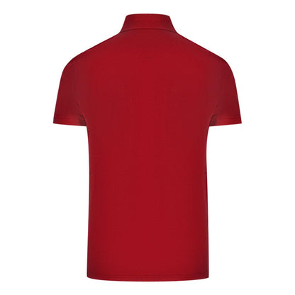 Red - Back - Aquascutum Unisex Adult Check Pocket Polo Shirt