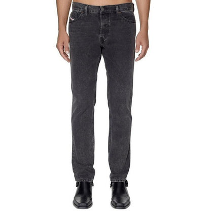 Black - Side - Diesel Mens D-Sark Washed Jeans