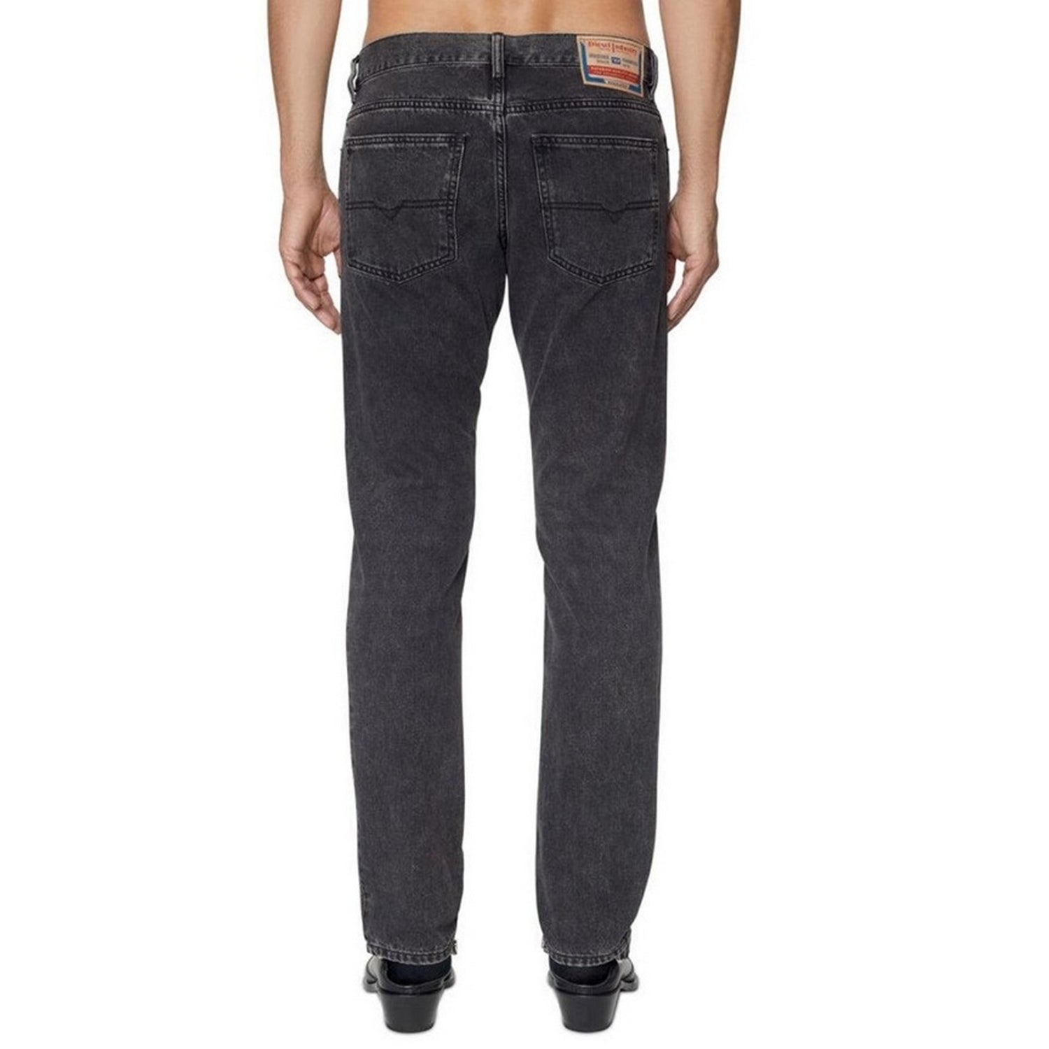 Black - Back - Diesel Mens D-Sark Washed Jeans