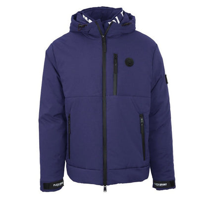 Navy Blue - Front - Plein Sport Mens Logo Padded Jacket