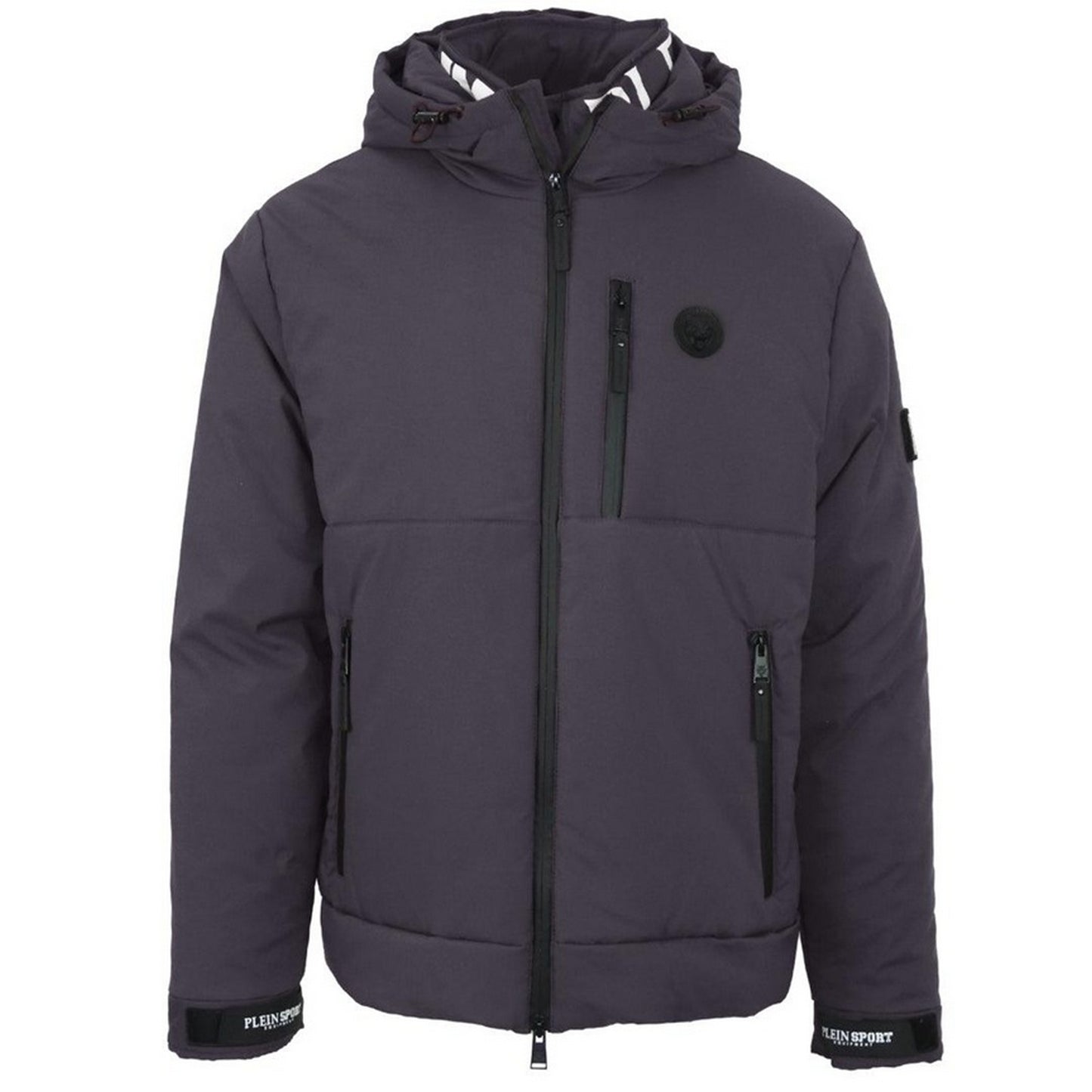 Grey - Front - Plein Sport Mens Logo Padded Jacket