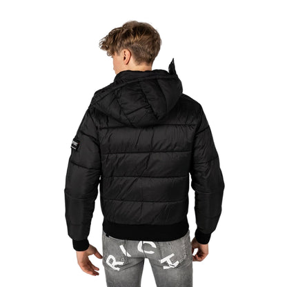 Black - Lifestyle - Plein Sport Mens Taped Sleeve Padded Jacket