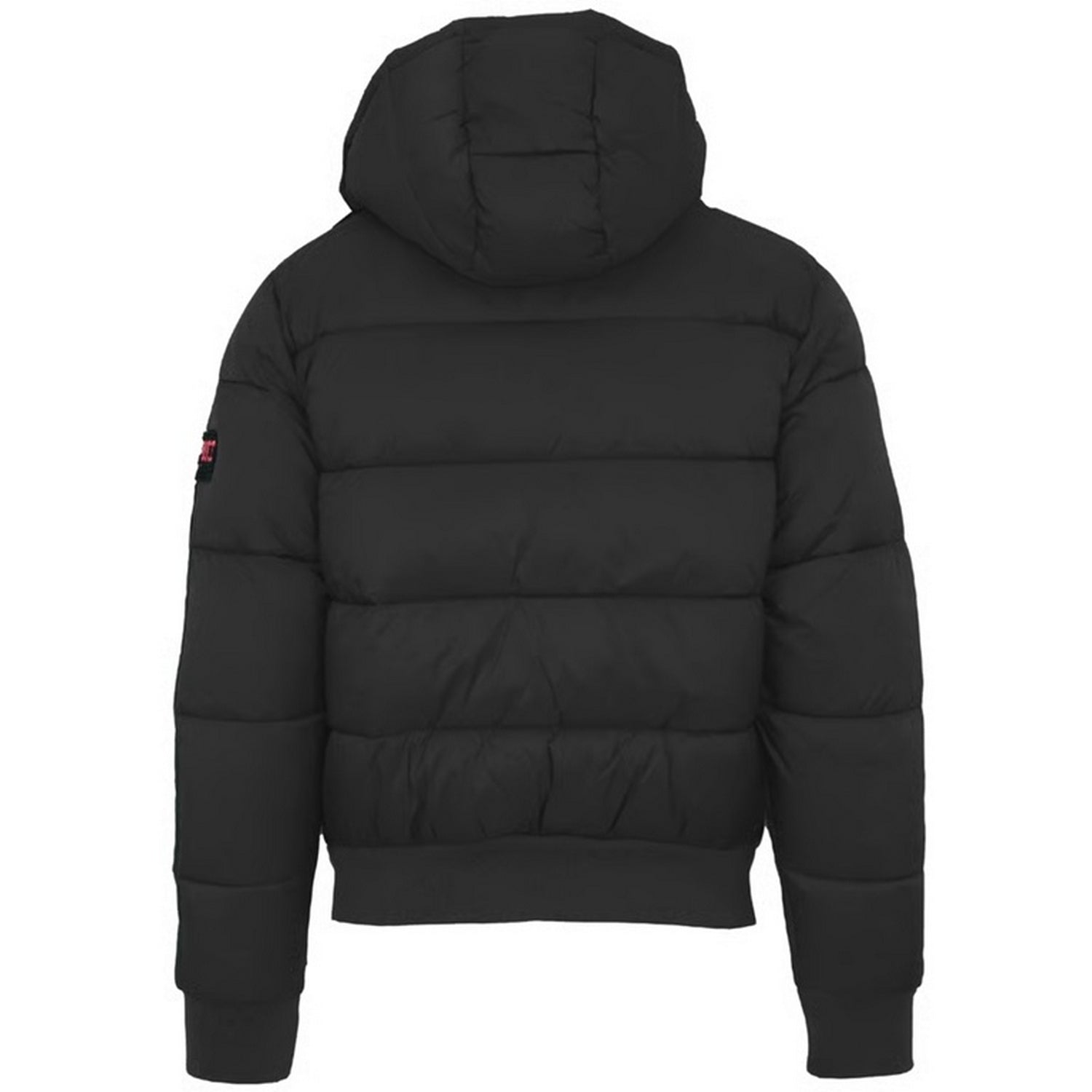 Black - Back - Plein Sport Mens Taped Sleeve Padded Jacket