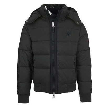 Black - Front - Plein Sport Mens Taped Sleeve Padded Jacket