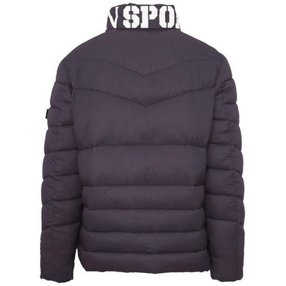 Grey - Back - Plein Sport Mens Logo Padded Jacket