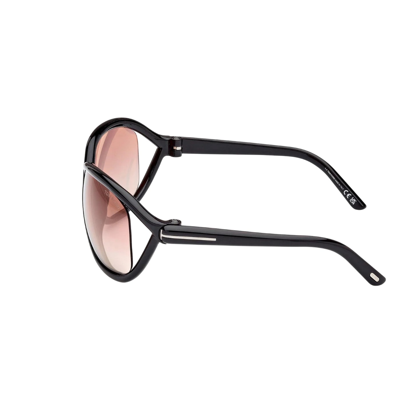Black - Side - Tom Ford Womens-Ladies Butterfly Sunglasses