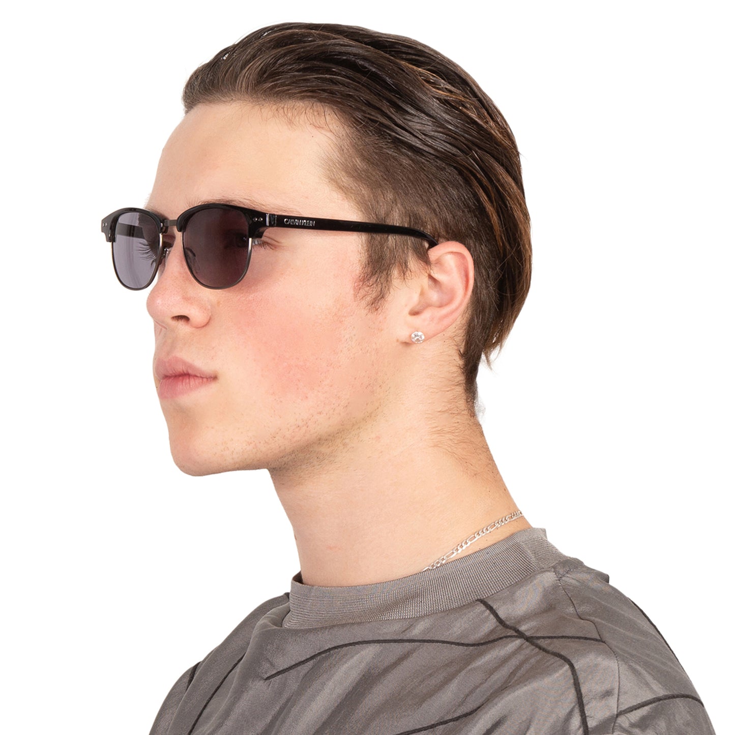 Black - Pack Shot - Calvin Klein Womens-Ladies CK20314S 001 Logo Sunglasses
