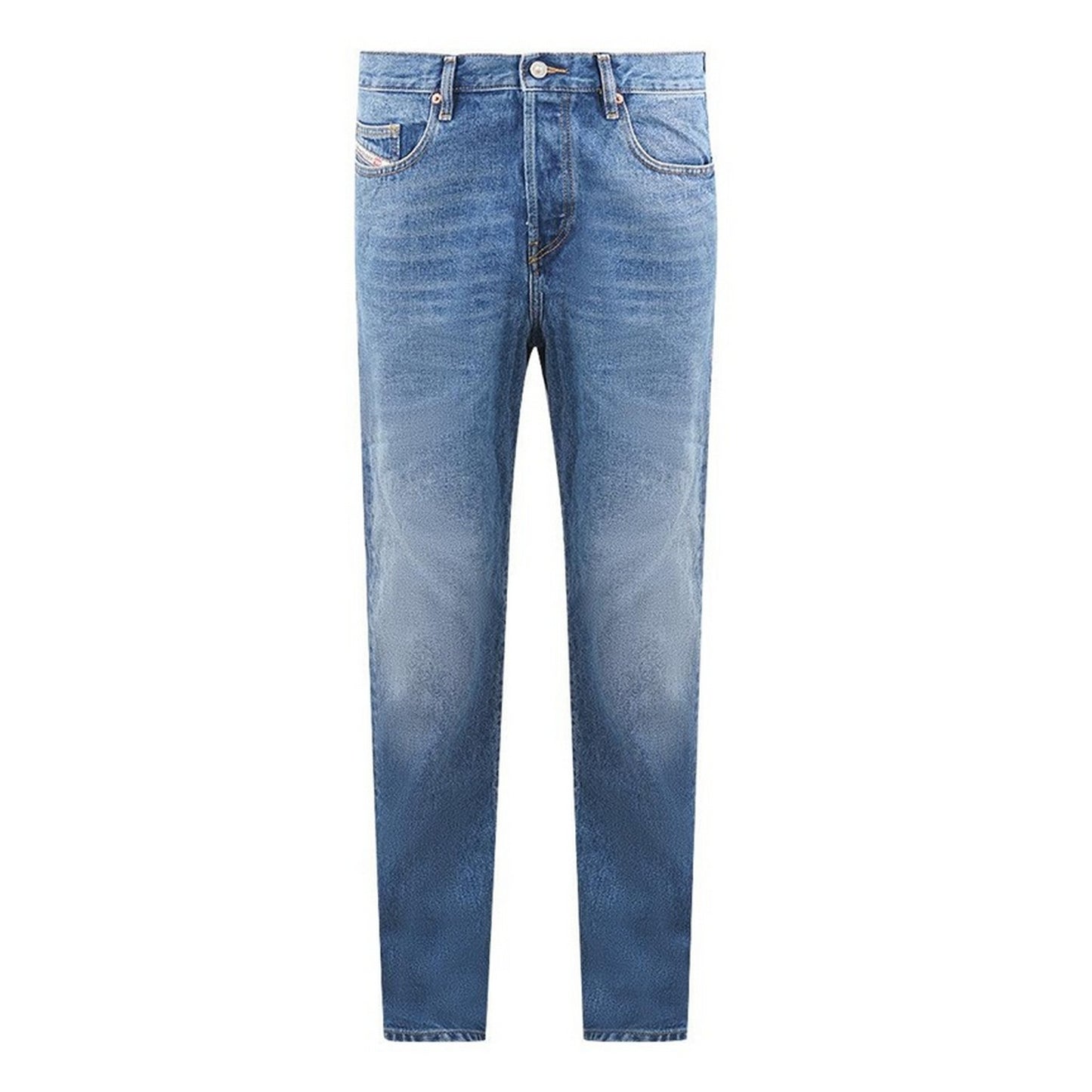 Blue - Front - Diesel Mens D-Viker Jeans