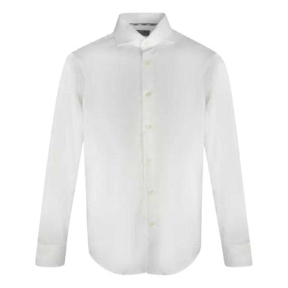 White - Front - Aquascutum Mens Plain Long-Sleeved Shirt