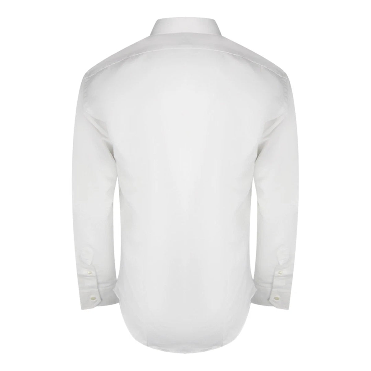 White - Back - Aquascutum Mens Plain Long-Sleeved Shirt