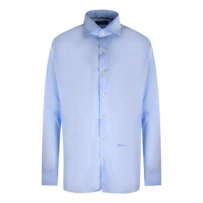 Light Blue - Front - Aquascutum Mens Plain Long-Sleeved Shirt