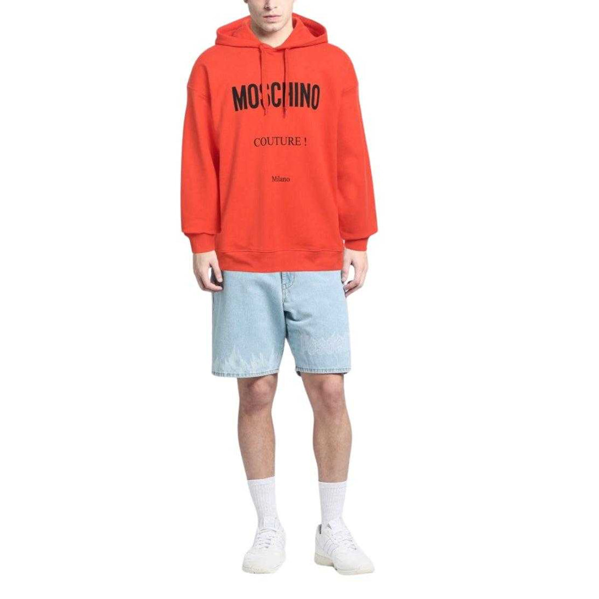 Orange - Side - Moschino Mens Couture Milano Hoodie