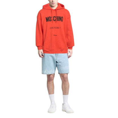 Orange - Side - Moschino Mens Couture Milano Hoodie