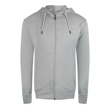 Grey - Front - Cavalli Class Mens Floral Logo Full Zip Hoodie