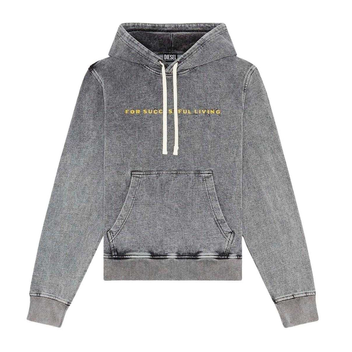 Grey Faded - Front - Diesel Mens Logo Hoodie