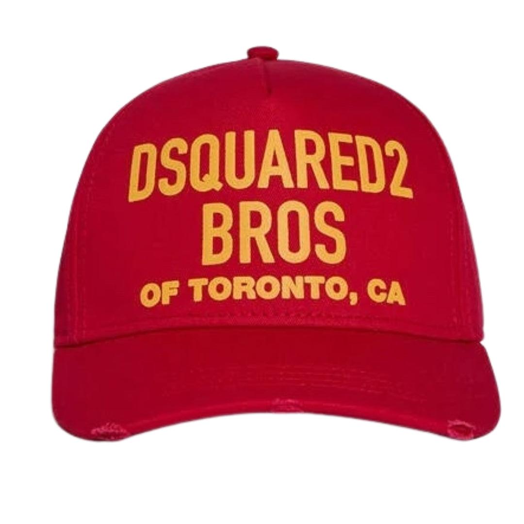 Red - Front - DSquared2 Bros Of Toronto Baseball Cap