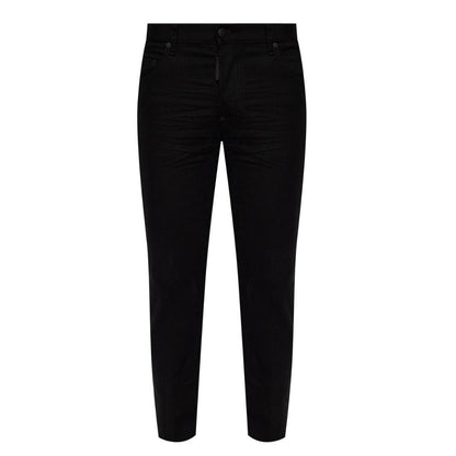 Black - Front - DSquared2 Womens-Ladies Black Bull Denim Jeans