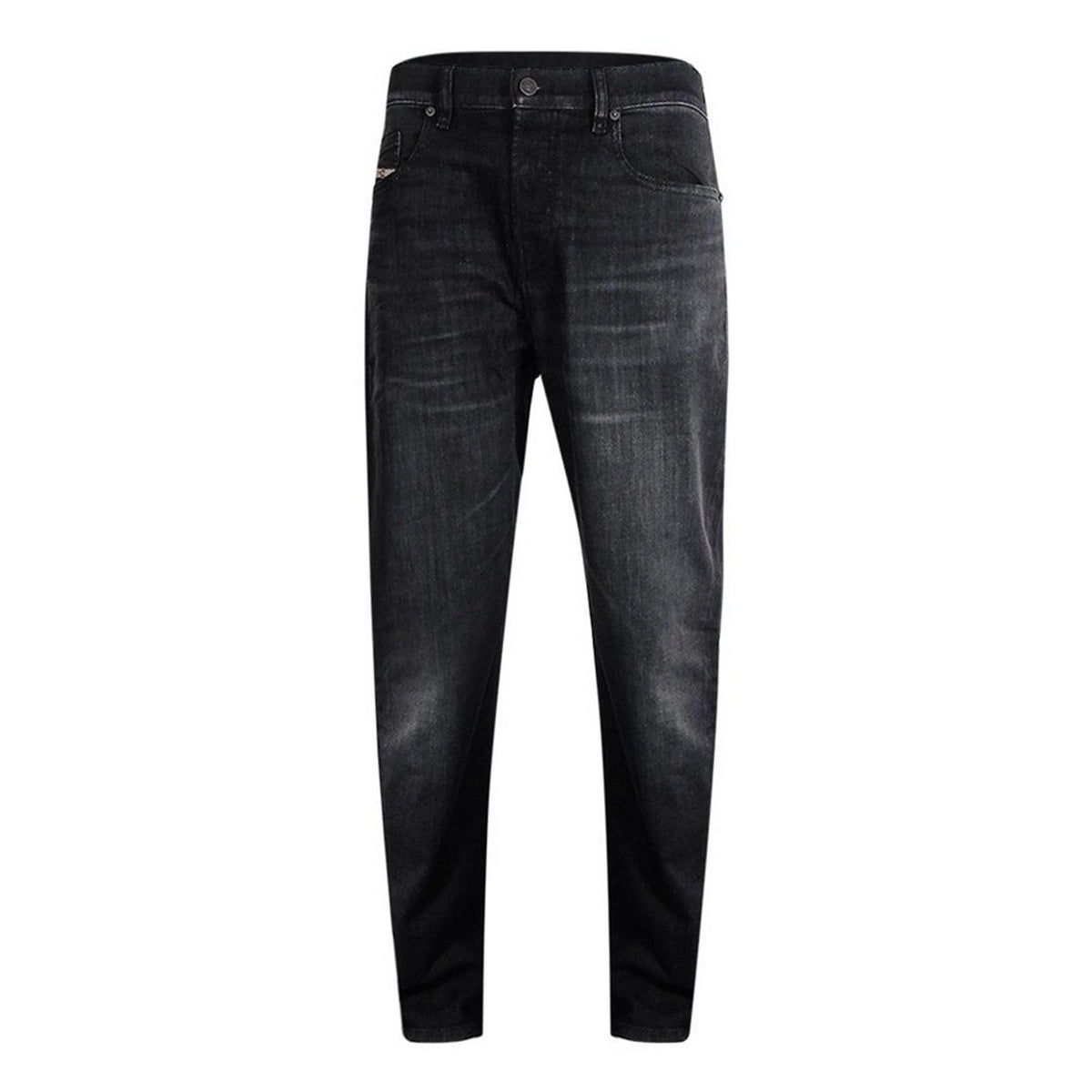 Black - Front - Diesel Mens 1979 Sleeker Denim Faded Jeans