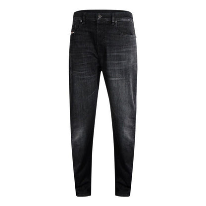 Black - Front - Diesel Mens 1979 Sleeker Denim Faded Jeans