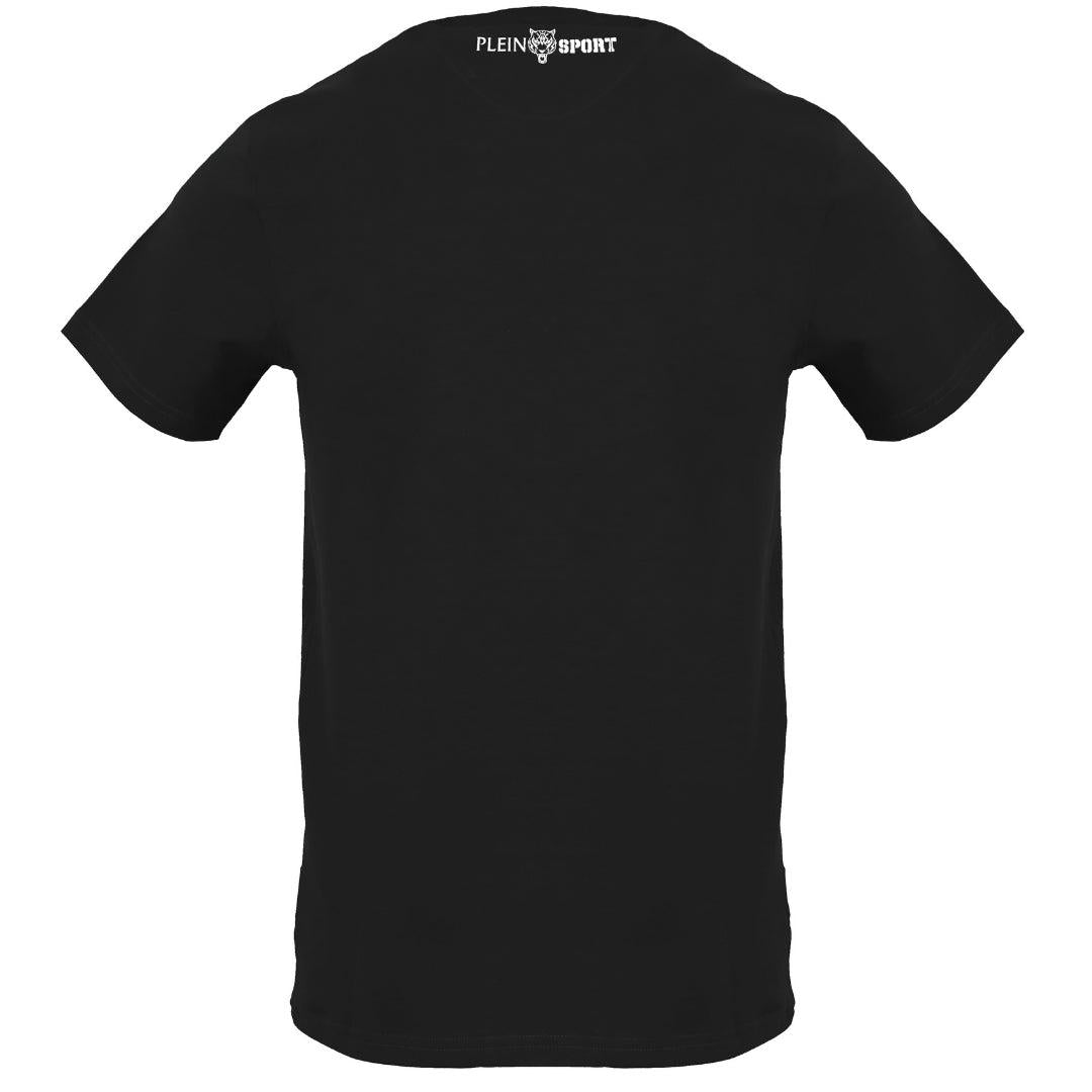 Black - Front - Plein Sport Mens Signature Logo T-Shirt