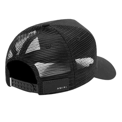 Black-Red - Back - Amiri Grim Reaper Logo Trucker Cap