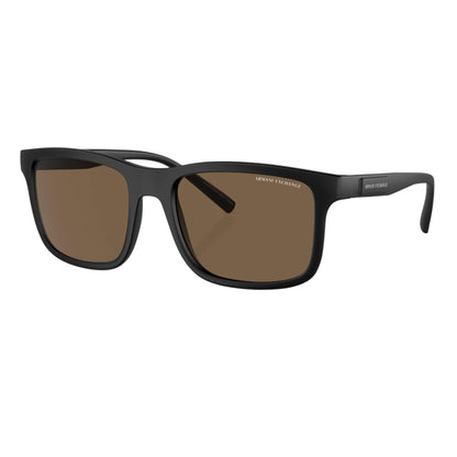 Brown-Black - Side - Armani Exchange Plain Sunglasses