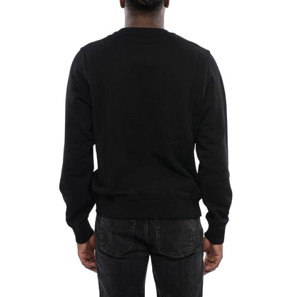 Black - Back - Diesel Unisex Adult Division Logo Denim Sweatshirt