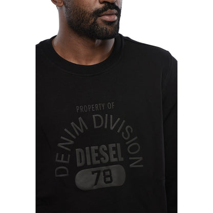 Black - Lifestyle - Diesel Unisex Adult Division Logo Denim Sweatshirt