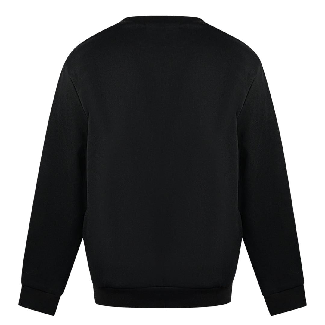 Black - Back - Cavalli Class Mens Leopard Print Logo Sweatshirt