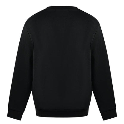 Black - Back - Cavalli Class Mens Leopard Print Logo Sweatshirt