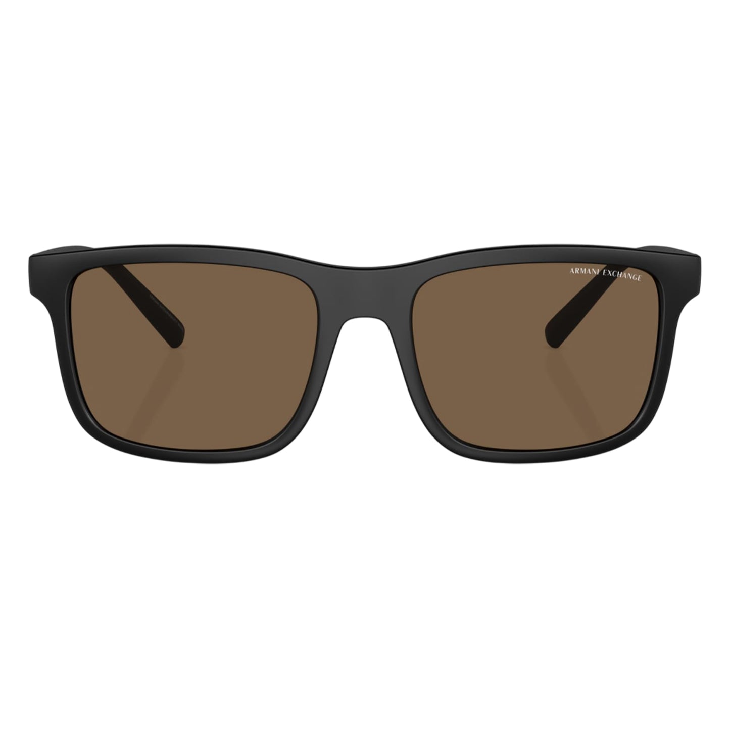 Brown-Black - Front - Armani Exchange Plain Sunglasses