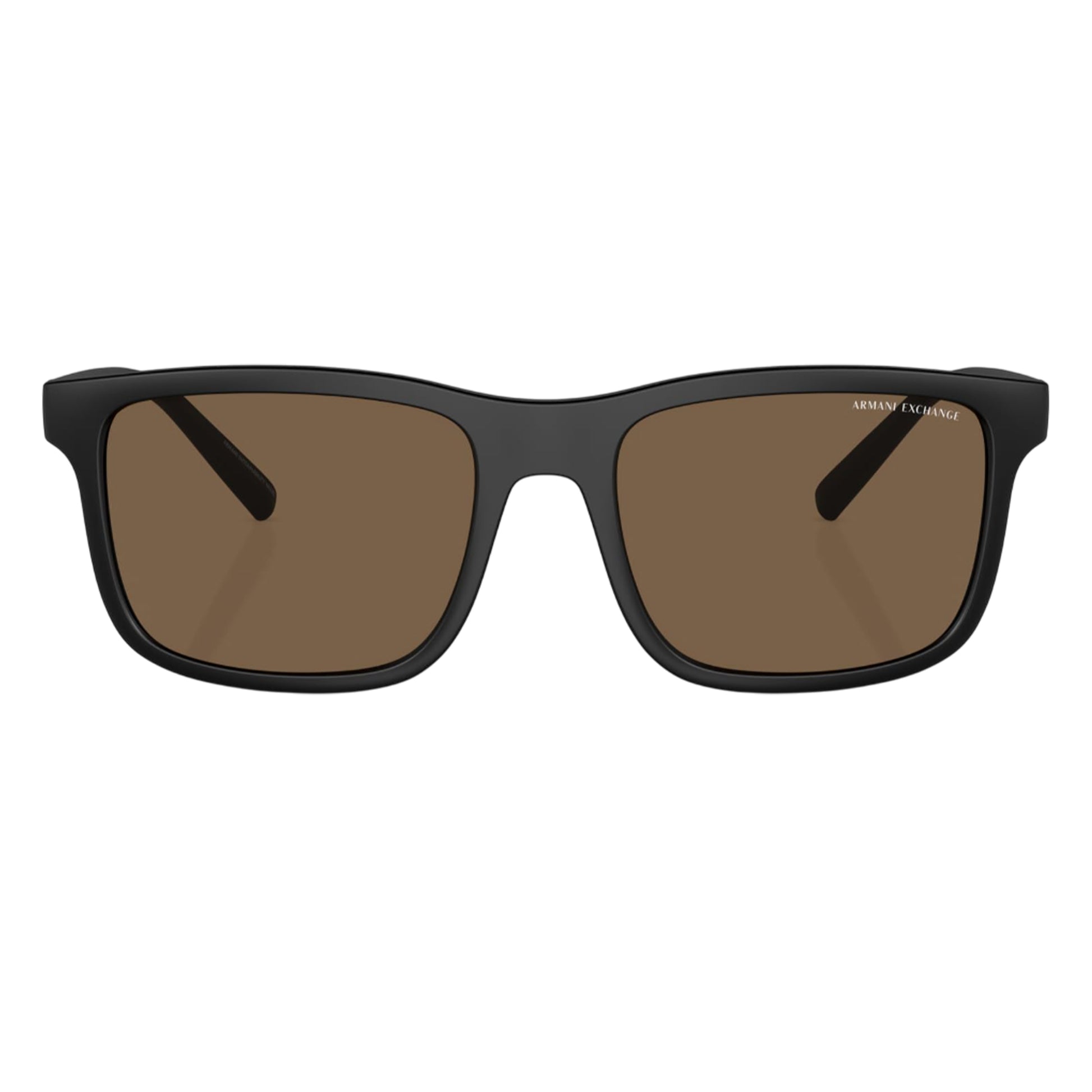 Brown-Black - Front - Armani Exchange Plain Sunglasses