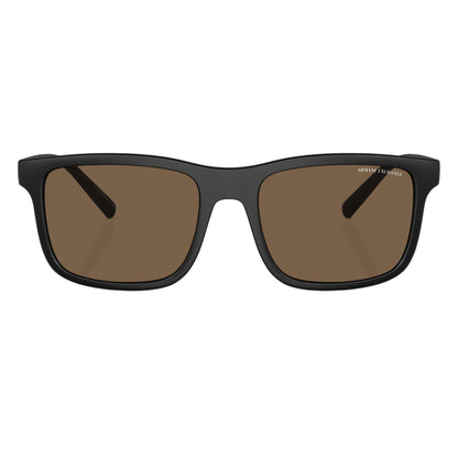 Brown-Black - Front - Armani Exchange Plain Sunglasses
