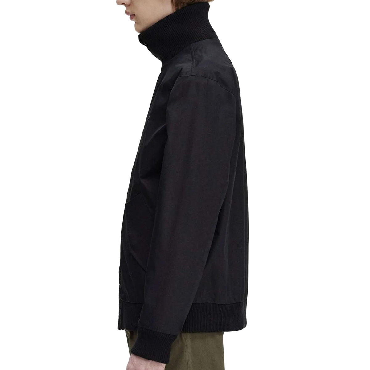 Black - Lifestyle - Fred Perry Mens Ribbed Tennis Bomber Jacket