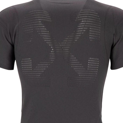 Black - Side - Off White Womens-Ladies Seamless T-Shirt