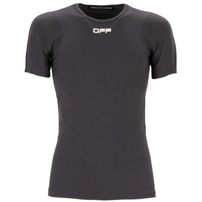 Black - Front - Off White Womens-Ladies Seamless T-Shirt