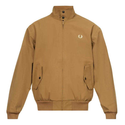 Brown - Front - Fred Perry Womens-Ladies Bonded Zipped Padded Jacket