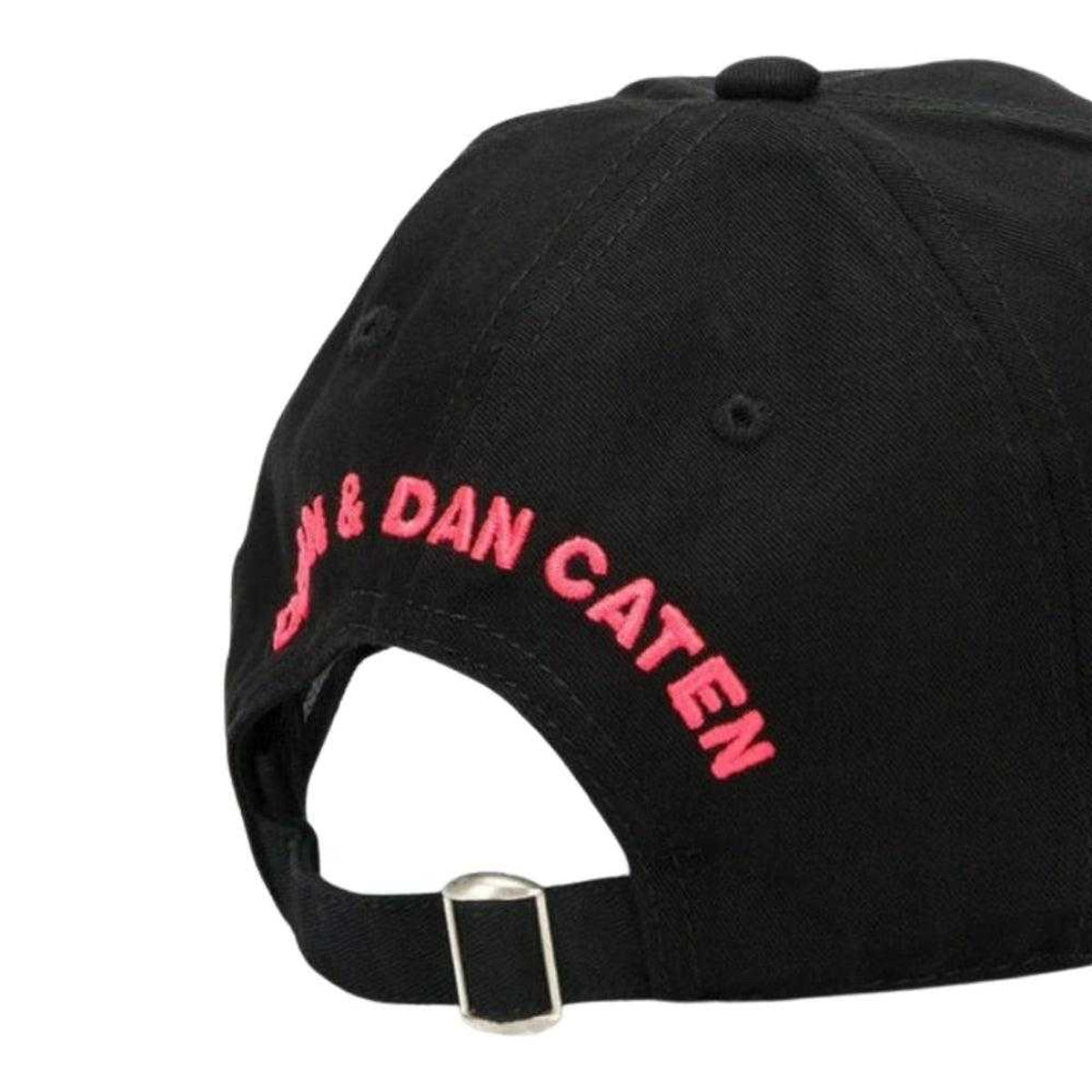 Black-Pink - Back - DSquared2 Logo Baseball Cap