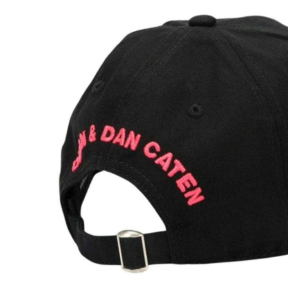 Black-Pink - Back - DSquared2 Logo Baseball Cap