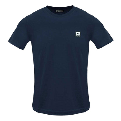 Navy - Front - Diesel Mens Total Eclipse Patch Logo T-Shirt