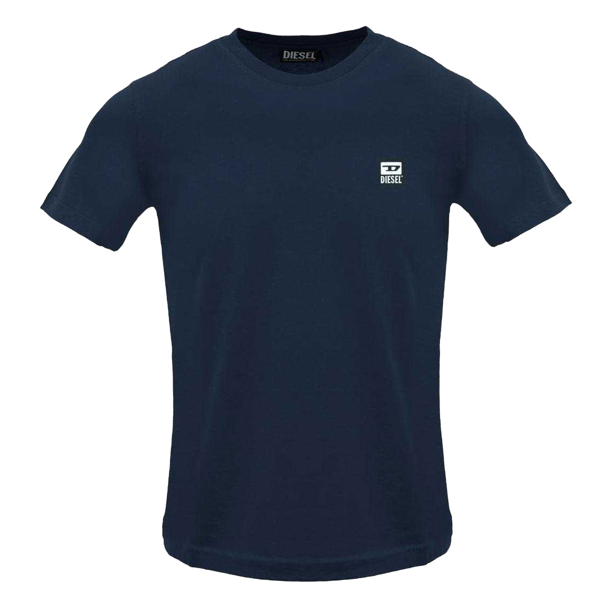 Navy - Front - Diesel Mens Total Eclipse Patch Logo T-Shirt