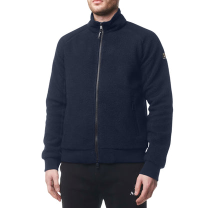 Navy - Side - Aquascutum Mens Sherpa Active Jacket